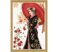 Design Works Crafts Counted Cross Stitch Kit, Red Parasol