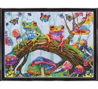 Design Works Crafts Fantastic Frogs Counted Cross Stitch Kit