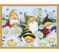 Design Works Crafts Gnomes Counted Cross Stitch Kit, Yellow,Blue,White