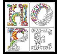 Design Works Crafts Hope Zenbroidery Kit, 12" x 12", Various