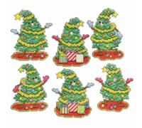 Design Works Crafts Inc. Dancing Trees Counted Cross Stitch Ornament Kit - Set/6