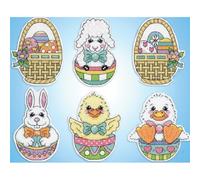 Design Works Crafts Inc. Easter Counted Cross Stitch Ornament Kit - Set/6