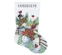 Design Works Crafts Inc. Frolicking Snowman Counted Cross Stitch Stocking Kit