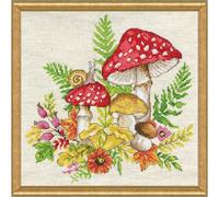 Design Works Crafts Inc. Mushrooms Counted Cross Stitch Kit, Multi