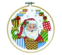 Design Works Crafts Inc. Santa with Presents Counted Cross Stitch Kit with Hoop
