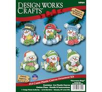 Design Works Crafts Inc. Snowman Hugs Counted Cross Stitch Ornament Kit, Multi