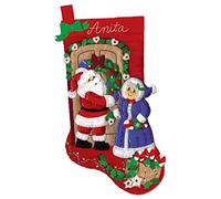 Design Works Crafts Mr & Mrs Claus Felt Stocking Kit, by The Yard