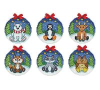 Design Works Crafts Rustic Animals Counted Cross Stitch Ornament Kit - Set of 6