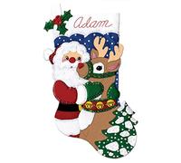 Design Works Crafts Santa & Deer Felt Stocking Kit