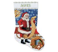 Design Works Crafts Santa's List Counted Cross Stitch Stocking Kit
