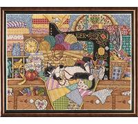 Design Works Crafts Tobin Kitty Sewing Lesson, Cotton, Multi-Colour, 40.7 x 50.8 x 0.1 cm