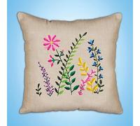 Design Works Crafts Wildflowers Crewel Embroidery Pillow Kit 14 Inches