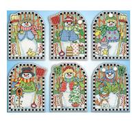 Design Works Crafts Woodland Snowmen Counted Cross Stitch Stocking Kit