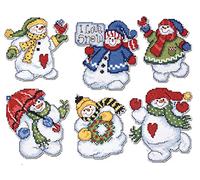 Design Works Cross Stitch Ornament Kit (Set of 6), I Love Snow