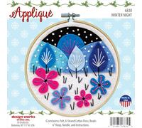Design Works Felt Applique Kit 6" Round-Winter's Night