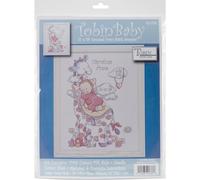 Design Works Giraffe Baby Girl Birth Sampler Cross Stitch Kit