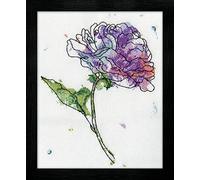 Design Works Ink Lilac Floral Cross Stitch Kit, Cotton, Multi-Colour, 20 x 25.5 x 0.1 cm