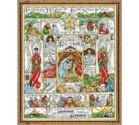 Design Works Ink Nativity Story, Cotton, Multi-Colour, 41 x 51 x 0.1 cm