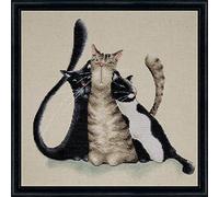Design Works Kitty Trio Cross Stitch Kit, Multi-Colour
