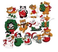 Design Works Lots of Kittens Felt Ornaments, Multi-Color