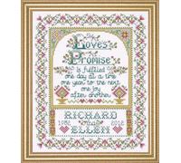 Design Works Loves Promise Counted Cross Stitch Kit for Embroidery - 200mm x 255mm - Each