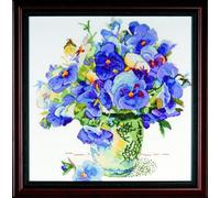 Design Works Pansy Floral Cross Stitch Kit, Multi-Colour