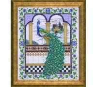 Design Works Peacock Cross Stitch Kit, Multi-Colour
