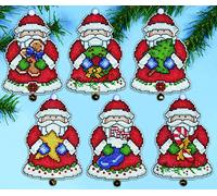 Design Works Santas Gifts Plastic Canvas Ornaments, Multi-Color