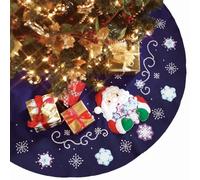 Design Works Snowflake Santa Tree Skirt Felt & Sequin Kit