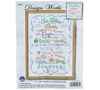 Design Works Lord's Prayer Cross Stitch Kit, Cotton, Multi-Colour, 30.5 x 46 x 0.1 cm