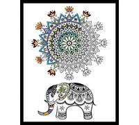 Design Works/Zenbroidery Stamped Emboidery Kit 14"X18"-Elephant Mandalas