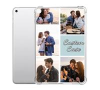 Design Your Own Case for iPad Mini 5 5th Generation 2019, Personalized Custom Multiple Photos Collage Picture Text Cover for Apple 7.9",Slim Lightweight Corner Protection Soft TPU Bumper Shell,Clear
