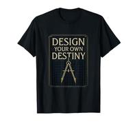 Design Your Own Destiny Art Deco Compass Blueprint T-Shirt