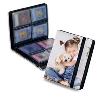 Design Your Own Trading Card Binder, Custom 160 Pockets with 10 Pages, Personalized Photo Phone PU Card Book Organizer with Elastic Strap for TCG Sports Cards Collection Protection