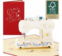 design3dkarten Pop Up Card Sewing Machine - Creative Gift for Sewing Enthusiasts, Sewing Gift for Sewing Room or as a Sewing Machine Decoration, Also Ideal as a Birthday Card or Money Gift