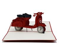 design3dkarten® Scooter E-Scooter Vespa 3D Folding Card, Pop Up Card, Greeting Card, Gift Card