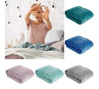 Design91 Cindy Blanket, Cuddly Blanket, Very Soft and Fluffy, Microfibre, 170 x 210 cm, Dusky Pink