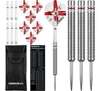 Designa D0731 Patriot | 22g Premium 90% Tungsten Straight Barrel National Flag Darts, Northern Ireland, Silver