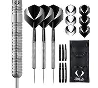 DESIGNA DARTS Corner Gallant Steel Tip Dart Set | Ringed Grip 90% Tungsten Barrel | M1, Standard, 25g (D0689)
