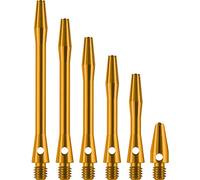 DESIGNA DARTS Metal Dart Shafts | 5 Sets of Anodised Aluminium Metal Stems, Medium, Gold, 47mm