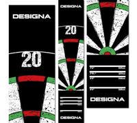 Designa Darts | Non-Slip Carpet Dart Mat with Double Top Design & Throw Lines | 290cm x 60cm