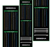 Designa Darts | Non Slip Carpet Darts Mat with Checkout Design | Multiple Colours & Sizes. (Green, 80cm)