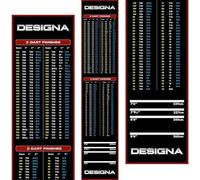 Designa Darts | Non Slip Carpet Darts Mat with Checkout Design | Multiple Colours & Sizes. (Red, 60cm)