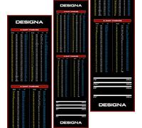 Designa Darts | Non Slip Carpet Darts Mat with Checkout Design | Multiple Colours & Sizes. (Red, 80cm)