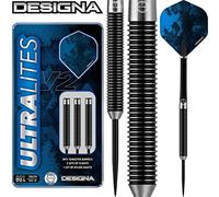 DESIGNA DARTS Ultralites V2 Darts | M2 | Full Ring Grip Steel Tip Darts Set | 16g (D3509)