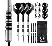 DESIGNA DARTS Warfare Darts | Steel Tip Darts Set | 80% Tungsten Barrels | Black Ring, M6 28g (D0668)