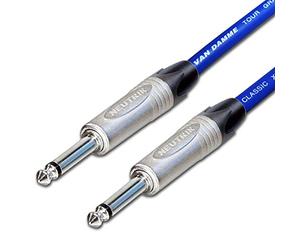 Designacable 2m Van Damme XKE Neutrik NP2X Jacks Custom Length Guitar Lead - Blue