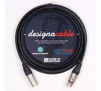 designacable.com 1.5m - Black Balanced XLR to XLR Cables - Handmade in the UK using Van Damme XKE Microphone Cable & Neutrik Female NC3FXX & Male NC3MXX XLRs.