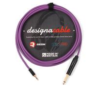 designacable.com 1.5m - Purple Stereo Mini Jack to Mono Jack Lead - Handmade in the UK using Van Damme Pro-Patch XKE Microphone Cable & Rean NYS231BG 3.5mm Stereo Mini Jack & Neutrik NP2X-B 1/4" Jacks