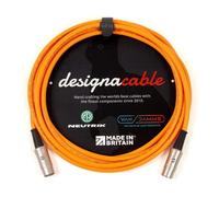 designacable.com 10m - Orange Flexible Midi Lead - Handmade in the UK using Van Damme XKE Cable & Rean NYS322 5 Pin DINs.